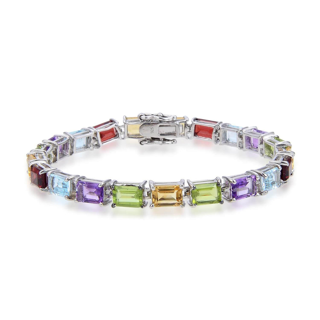 Multi Color Gemstone Bracelet Sterling Silver Jewelry at Rs 5000/piece |  Bracelet and Necklace in Jaipur | ID: 17419613855