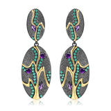 Signature Gold-Plated Amethyst Earrings.
$ 50 - 100, Amethyst, Purple, Oval, 925 Sterling Silver, Dangle
