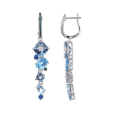 Classic Sterling Silver Mystic Quartz and Blue Topaz Earrings.
$ 50 - 100, Blue Topaz, Cushion, Oval, Round, Blue, Iolite, 925 Sterling Silver, Dangle, Drop