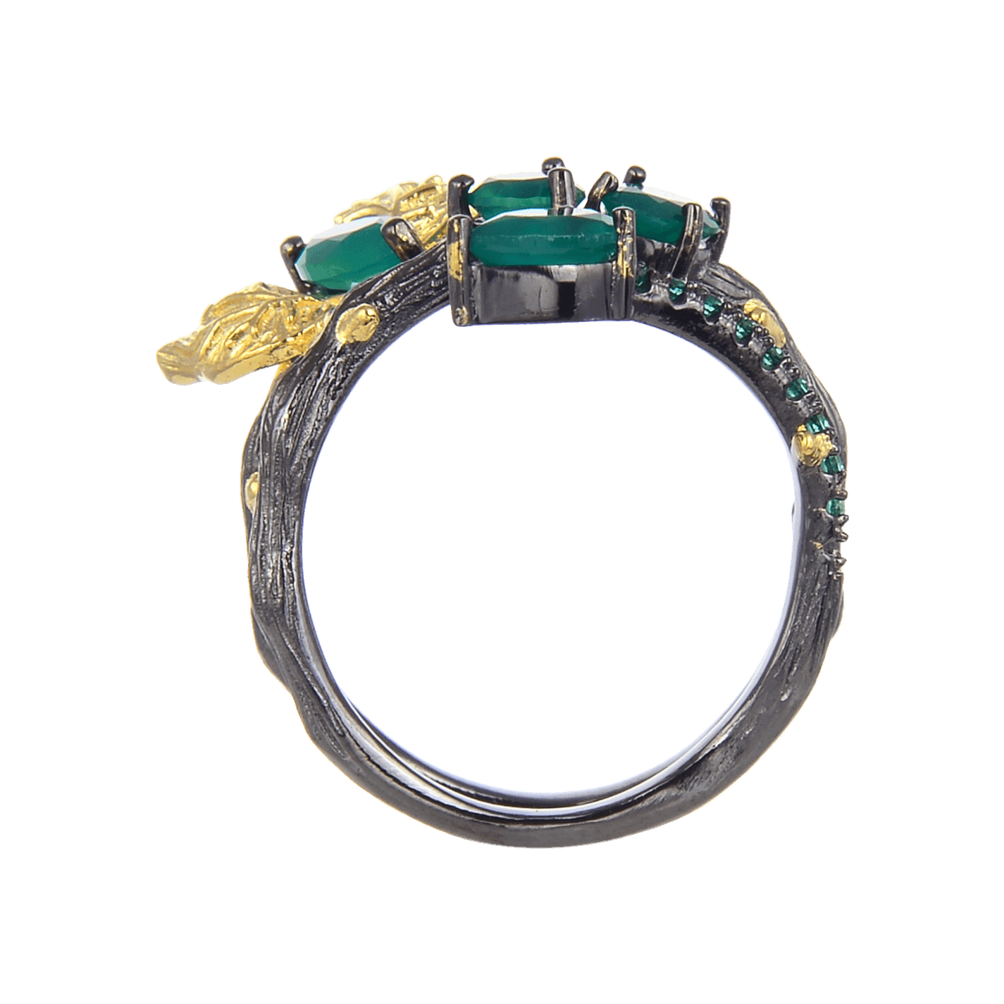 Artisan Green Agate Gold Plated Butterfly Ring.
$ 50 & Under, Green, Marquise, Oval, Round, Pear, 925 Sterling Silver, Fashion