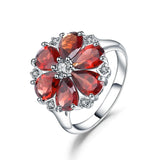 Signature Sterling Silver Blooming Garnet Ring.
$ 50 - 100, Garnet, Red, Pear, 925 Sterling Silver, Fashion, Cocktail