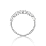 Solid Baguette White Topaz Sterling Silver Ring