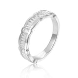 Accented Baguette White Topaz Sterling Silver Ring, $ 50 & Under, White Topaz, White, Baguette, 925 Sterling Silver, 5, 6, 7, 8, Eternity