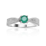 Emerald Solitiare Engagement Ring