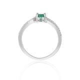 This May Birthstone Ring is a Green Emerald Unique Engagement Ring, this beautiful piece of jewelry could become a promise ring, an engagement ring, or a special gift this Christmas. A beautiful gift for her the Fine Color Jewels Dean Collection features Birthstone rings and other Fine Jewelry!