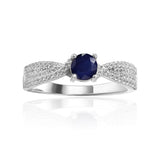 Blue Sapphire Solitiare Engagement Ring