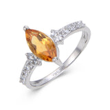 Affordable citrine ring, citrine ring under $100, jewelry gift on a budget, solitaire ring design