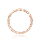 Dainty White Sapphire Round cut Rose Gold Plated Sterling Silver Eternity Ring