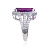 Signature Cushion Created Purple Sapphire Ring.
$ 100 Ð 150, Lab Created Purple Sapphire, Purple, White, White Topaz, 925 Sterling Silver, 6, 7, 8, Fashion