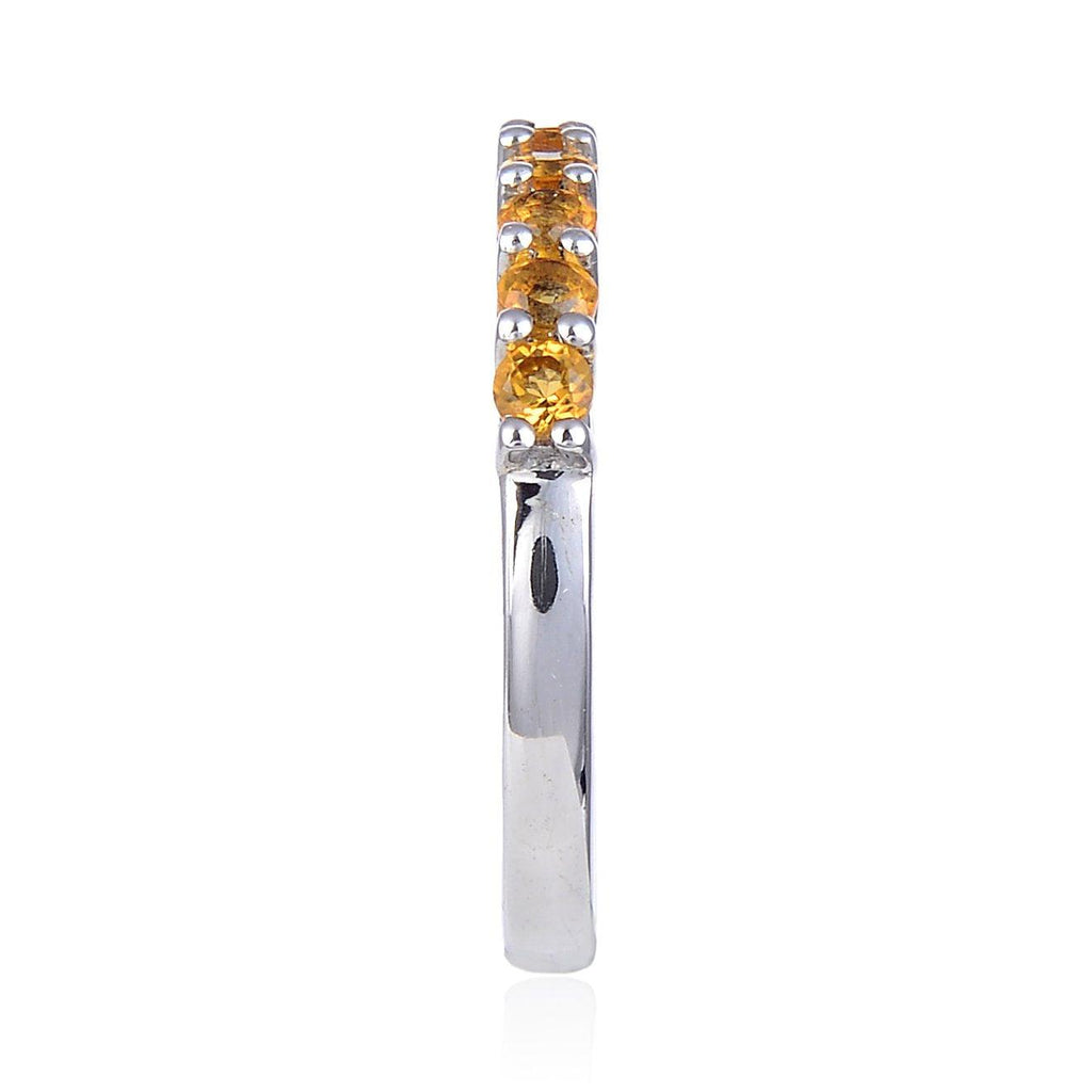 Sterling Silver Round Citrine Ring
$ 50 & Under, 7, Oval, Citrine, Golden Yellow, White, White Topaz, 925 Sterling Silver, Eternity Band