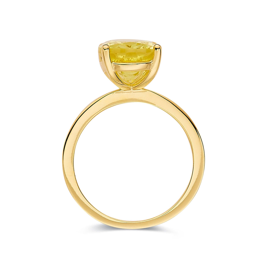 Brilliance Canary Solitaire Ring - FineColorJewels