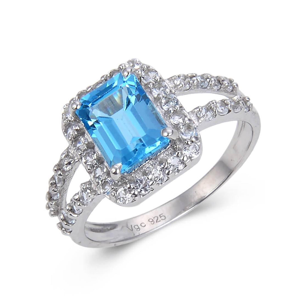 Sterling Silver Blue Topaz Ring accentd with White Topaz.
$ 50 – 100, 6, 7, 8, Blue, Emerald Cut/Octagon, Blue Topaz, White Topaz, 925 Sterling Silver, Fashion