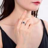 Sterling Silver Square Blue Topaz Ring Accented with White Topaz.
$ 50 & Under, 6, 7, 8, Blue, Square, Blue Topaz, White Topaz, 925 Sterling Silver, Fashion