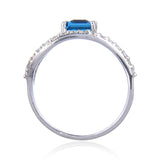 Royal blue gemstone ring, stunning topaz ring, gift for her