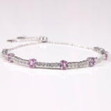 Pink Sapphire Adjustable Bracelet