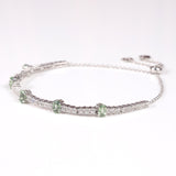 Green Sapphire Adjustable Bracelet