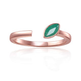Emerald Marquise Open Ring