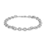 Moissanite Silver Chain Bracelet