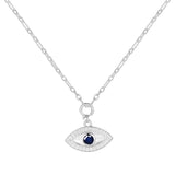 Blue Sapphire Evil Eye Necklace
