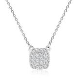 White Topaz Pendant Necklace in 925 Sterling Silver