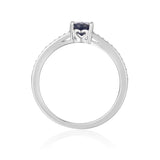 Blue sapphire solitaire ring, oval shape solitaire ring design