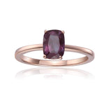 Sterling Silver Ocatogon Cut Created Alexandrite Solitaire Ring
