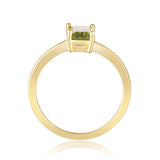 Peridot Solitaire Ring - FineColorJewels